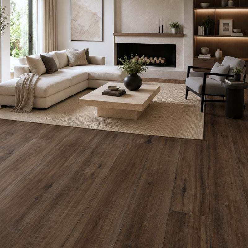 Laminat Kronotex Exquisit plus Gala Eiche Natur XL Landhausdiele im Wohnzimmer von Floor4all