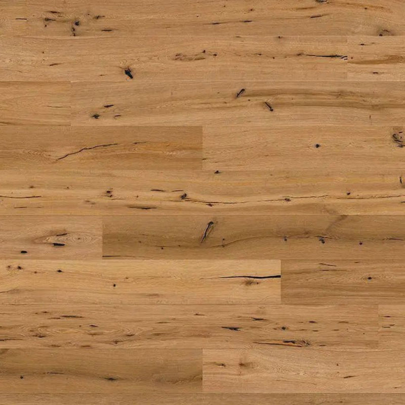 Nahaufnahme der gebürsteten, naturgeölten Oberfläche vom Parkett Endres Country Eiche rustikal von Floor4all